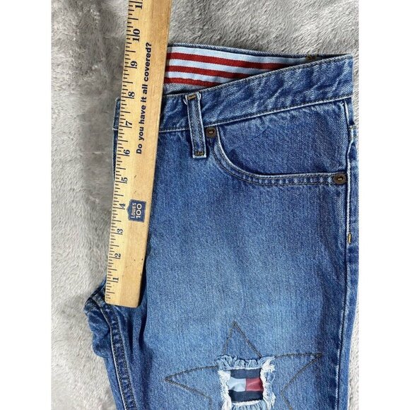 Tommy Hilfiger Women’s American Flag Patchwork Jeans - Size 7 - Picture 11 of 15